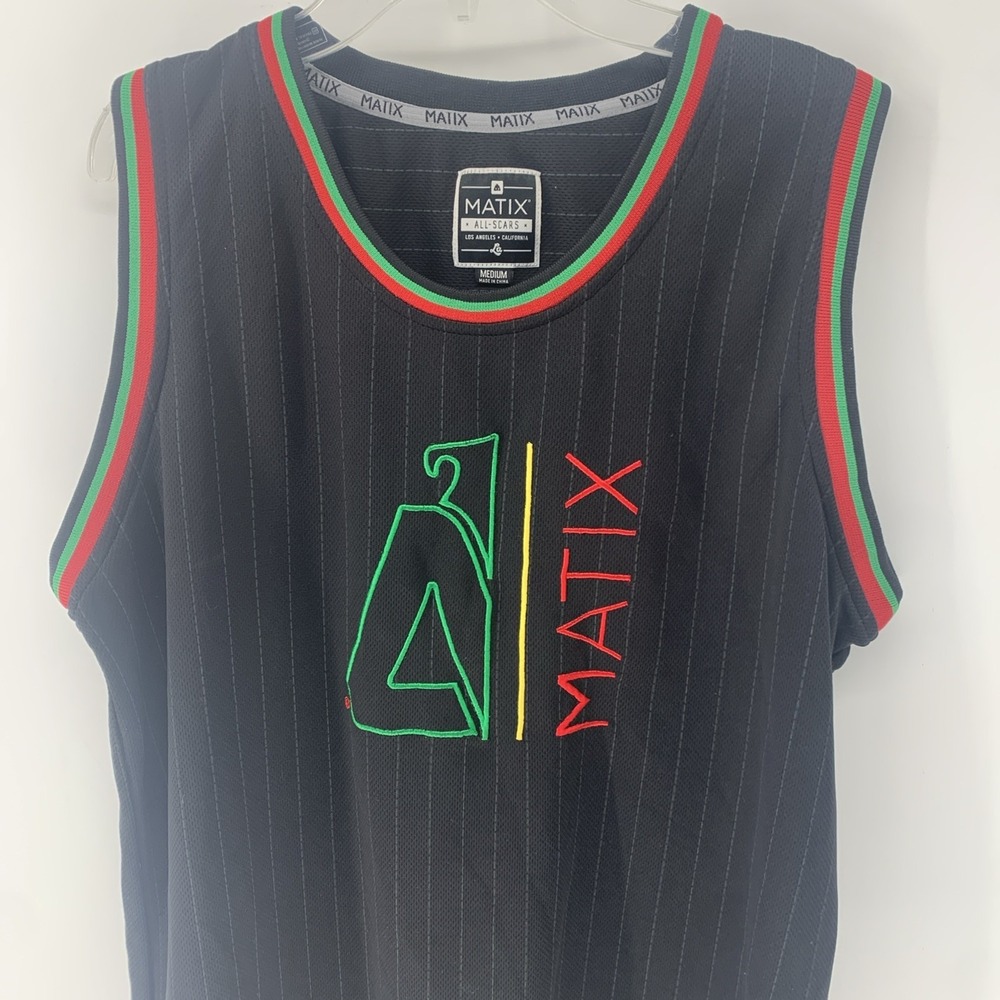 Vintage Matix All-Scars Los Angeles Tank Top Jersey Adult Medium  Black Logo